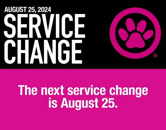 Black and pink service change image